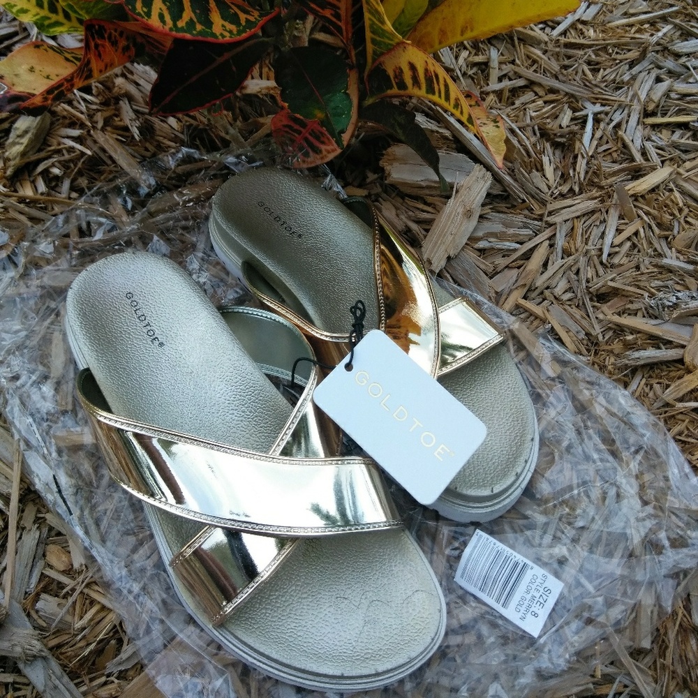 Brand New GoldToe Slides (Size 8)